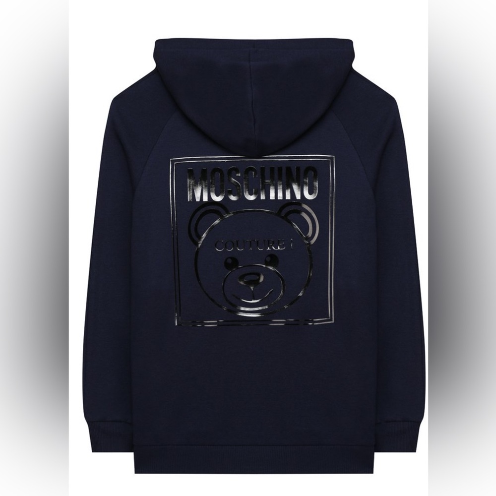 Moschino Blue Graphic Hoodie Sweatshirt